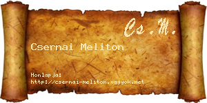 Csernai Meliton névjegykártya